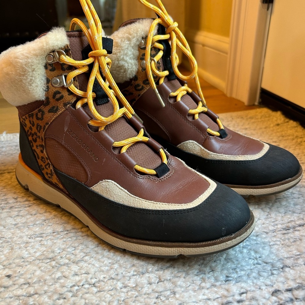 Cole Haan 4 Zerogrand Leather Hiker Water Resistant Women’s Boots - Picture 3 of 12